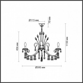 Подвесная люстра Odeon Light Versia 4977/6 в Талице - talica.mebel24.online | фото 5