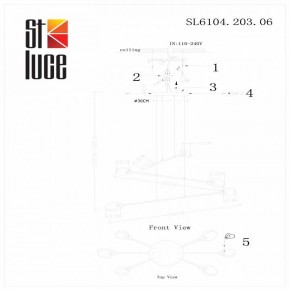 Подвесная люстра ST-Luce Montecelio SL6104.203.06 в Талице - talica.mebel24.online | фото 4
