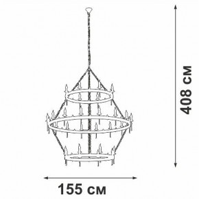 Подвесная люстра Vitaluce V1872 V1872-7/16+8+8 в Талице - talica.mebel24.online | фото 3