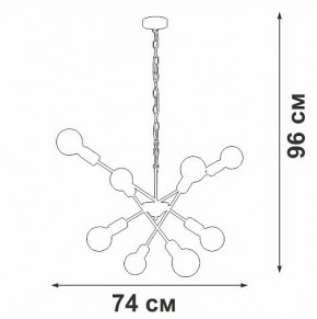 Подвесная люстра Vitaluce V4750 V4750-1/8 в Талице - talica.mebel24.online | фото 2