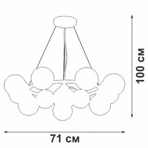 Подвесная люстра Vitaluce V48410 V48410-8/12S в Талице - talica.mebel24.online | фото 3