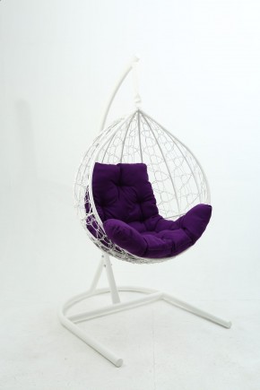 Подвесное кресло Бароло (белый/фиолетовый) в Талице - talica.mebel24.online | фото