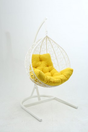 Подвесное кресло Бароло (белый/желтый) в Талице - talica.mebel24.online | фото