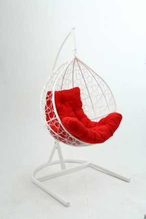 Подвесное кресло Бароло (белый/красный) в Талице - talica.mebel24.online | фото