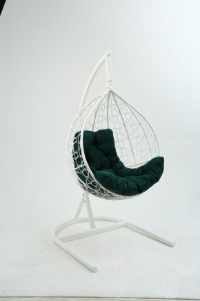 Подвесное кресло Бароло (белый/зеленый) в Талице - talica.mebel24.online | фото