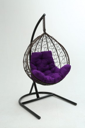 Подвесное кресло Бароло (коричневый/фиолетовый) в Талице - talica.mebel24.online | фото