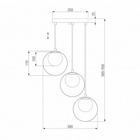 Подвесной светильник Eurosvet Dublin 50205/3 черный/бронза в Талице - talica.mebel24.online | фото 2