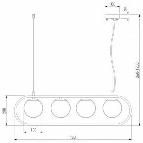 Подвесной светильник Eurosvet Ringo 50089/4 хром в Талице - talica.mebel24.online | фото 3