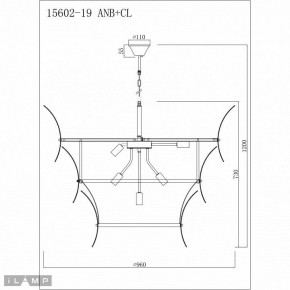 Подвесной светильник iLamp Gramercy 15602-19 ANB+CL в Талице - talica.mebel24.online | фото 3