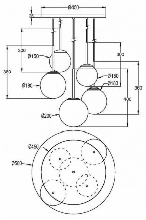 Подвесной светильник Maytoni Basic form MOD321PL-05G1 в Талице - talica.mebel24.online | фото 4