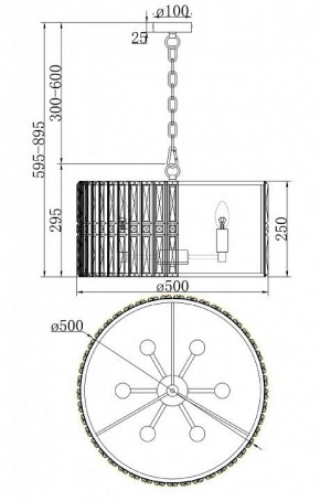 Подвесной светильник Maytoni Facet MOD094PL-06G в Талице - talica.mebel24.online | фото 4