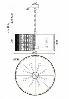 Подвесной светильник Maytoni Facet MOD094PL-08CH в Талице - talica.mebel24.online | фото 3