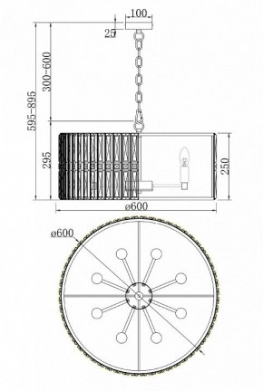 Подвесной светильник Maytoni Facet MOD094PL-08G в Талице - talica.mebel24.online | фото 3