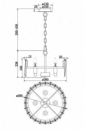 Подвесной светильник Maytoni Puntes MOD043PL-04CH в Талице - talica.mebel24.online | фото 4