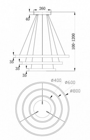 Подвесной светильник Maytoni Rim MOD058PL-L100W4K в Талице - talica.mebel24.online | фото 6