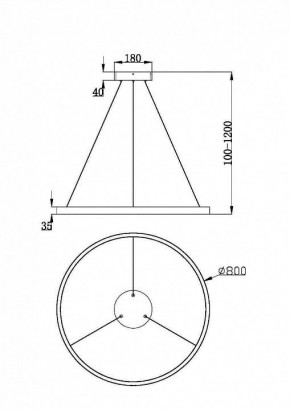 Подвесной светильник Maytoni Rim MOD058PL-L42BSK в Талице - talica.mebel24.online | фото 2