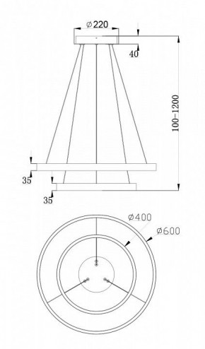 Подвесной светильник Maytoni Rim MOD058PL-L55BS4K в Талице - talica.mebel24.online | фото 7