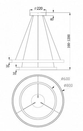 Подвесной светильник Maytoni Rim MOD058PL-L74W4K в Талице - talica.mebel24.online | фото 6