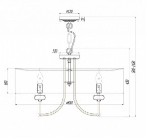 Подвесной светильник Maytoni Roma ARM006PL-08G в Талице - talica.mebel24.online | фото 4