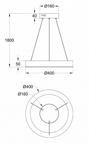 Подвесной светильник Maytoni Saturno MOD415PL-L36BS4K в Талице - talica.mebel24.online | фото 4