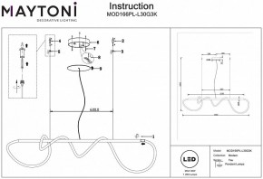 Подвесной светильник Maytoni Tau MOD166PL-L30G3K в Талице - talica.mebel24.online | фото