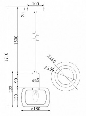 Подвесной светильник Maytoni Vision MOD411PL-01G в Талице - talica.mebel24.online | фото 7