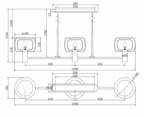 Подвесной светильник Maytoni Vision MOD411PL-03G в Талице - talica.mebel24.online | фото 6