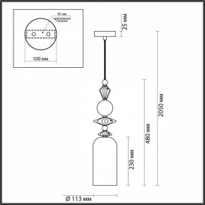 Подвесной светильник Odeon Light Bizet 4855/1 в Талице - talica.mebel24.online | фото