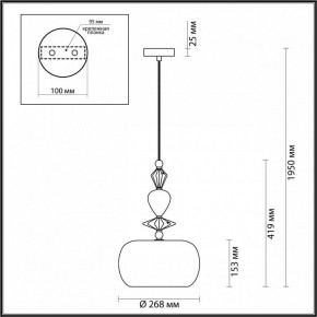 Подвесной светильник Odeon Light Bizet 4893/1A в Талице - talica.mebel24.online | фото 3