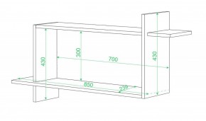 Полка книжная Домино ПК-16 в Талице - talica.mebel24.online | фото 2