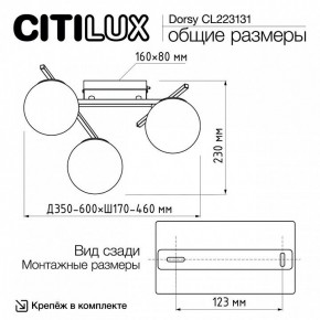 Потолочная люстра Citilux Dorsy CL223131 в Талице - talica.mebel24.online | фото 11