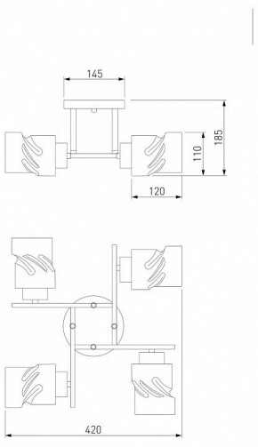 Потолочная люстра Eurosvet Hilari 30165/4 черный жемчуг в Талице - talica.mebel24.online | фото 4