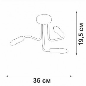 Потолочная люстра Vitaluce V3023 V3023-1/3PL в Талице - talica.mebel24.online | фото 2
