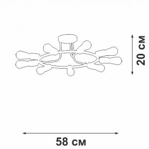 Потолочная люстра Vitaluce V3797 V3797-1/9PL в Талице - talica.mebel24.online | фото 2