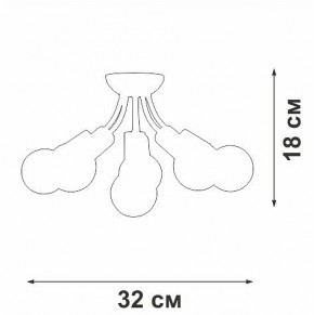 Потолочная люстра Vitaluce V3927 V3927-0/6PL в Талице - talica.mebel24.online | фото 6