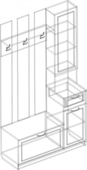 Прихожая Александрия (модульная) в Талице - talica.mebel24.online | фото 5