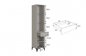 РИЧ Шкаф однодверный со стеклом в Талице - talica.mebel24.online | фото 3