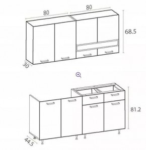 РИО-2 ЛДСП Кухонный гарнитур 1,6 м в Талице - talica.mebel24.online | фото 7