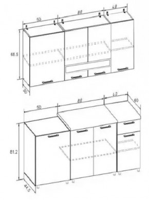 РИО-2 ЛДСП Кухонный гарнитур 1,7 м в Талице - talica.mebel24.online | фото 7