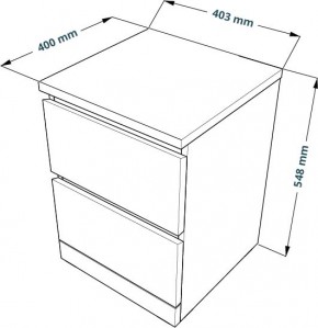 S01040 Варма 2 комод 40х54х40, серый в Талице - talica.mebel24.online | фото 3