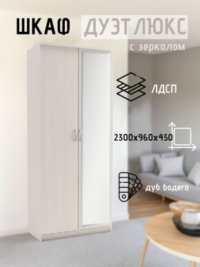 Шкаф 2-х створчатый Дуэт Люкс с зеркалом в Талице - talica.mebel24.online | фото 5