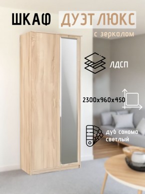 Шкаф 2-х створчатый Дуэт Люкс с зеркалом в Талице - talica.mebel24.online | фото 7