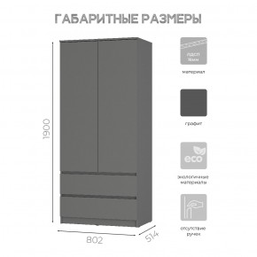 Шкаф 2-х створчатый Симпл ШК-03 (графит) в Талице - talica.mebel24.online | фото 6