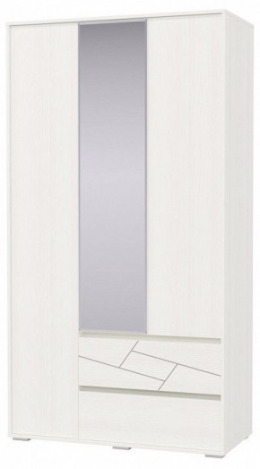 АДЕЛИНА Шкаф 3-х дверный с 2-мя ящ (белый рамух) в Талице - talica.mebel24.online | фото