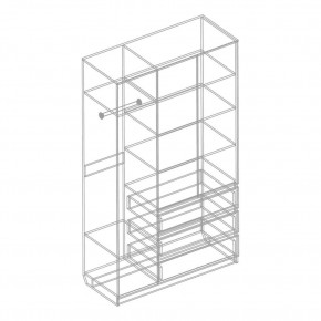 Шкаф 3-ств. с 3 ящиками "Бьянко" в Талице - talica.mebel24.online | фото 5