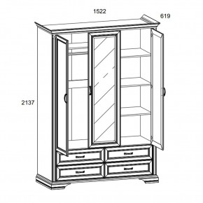 Шкаф 3D4S Z, MONAKO, цвет Сосна винтаж в Талице - talica.mebel24.online | фото 1