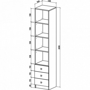 Шкаф для белья Бостон-3 в Талице - talica.mebel24.online | фото 3