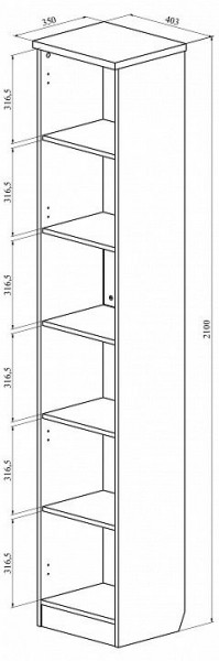 Шкаф для белья Виктория ВИ-07 в Талице - talica.mebel24.online | фото 3