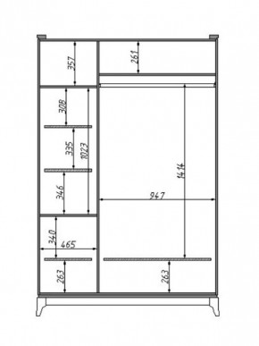 Шкаф для одежды Сабрина (ММ-302-01/03) с зеркалом в Талице - talica.mebel24.online | фото
