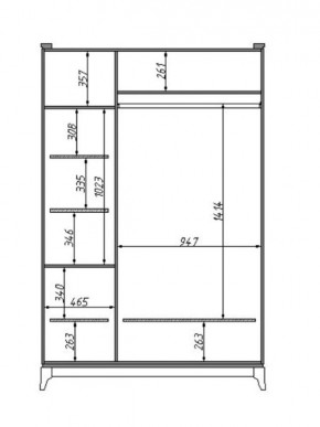 Шкаф для одежды Сабрина (ММ-302-01/03Б) в Талице - talica.mebel24.online | фото